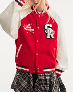 Retro patchwork baseball jacket