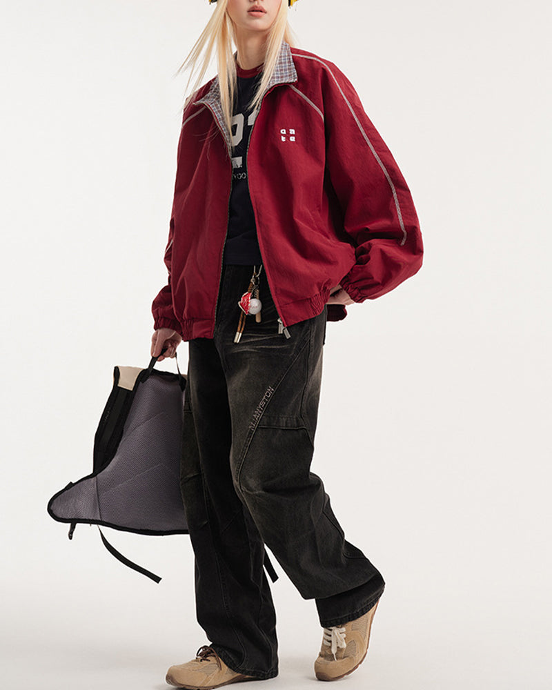 休閑寬鬆情侶外套