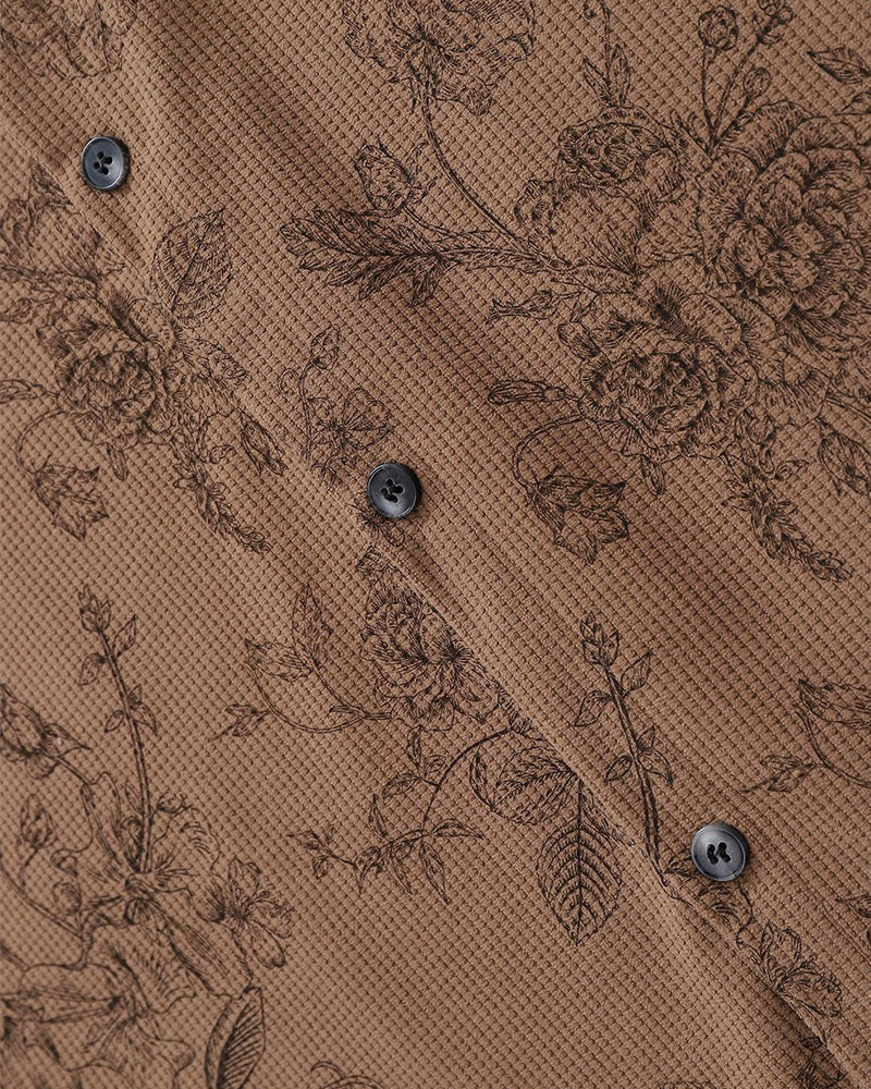 Floral Tie Long Sleeve Shirt