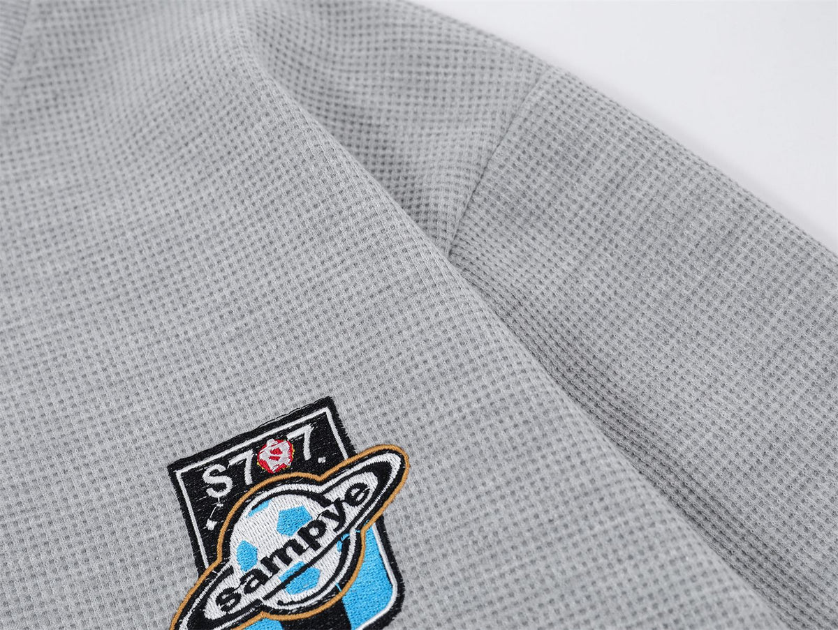 Retro fake two piece versatile sweatshirt