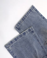 做舊直筒牛仔褲