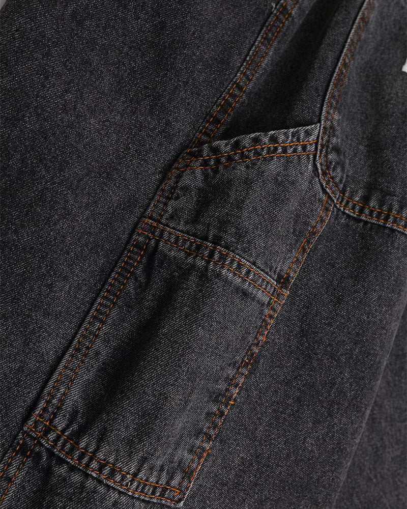 빈티지 워시드 카프리 팬츠