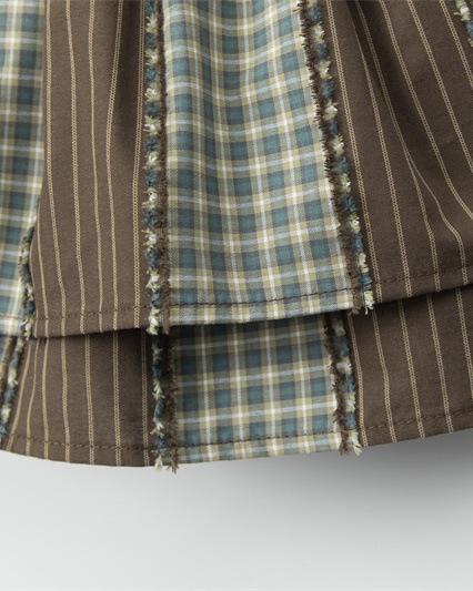 Plaid pleated skirt
