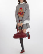 復古卡通小熊毛衣