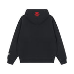 復古臘腸狗刺綉連帽衛衣