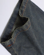 Washed panel denim shirt