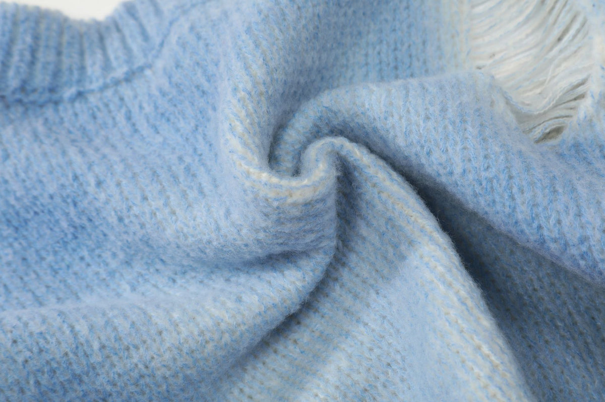 休閑刺綉水洗短款毛衣(女款)