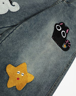 趣味刺綉牛仔褲