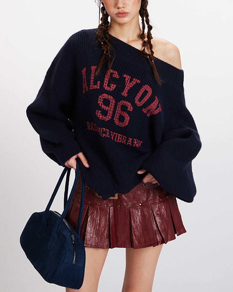 Retro short knit sweater