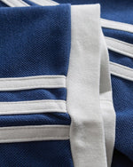 Stripe embroidered polo short sleeves