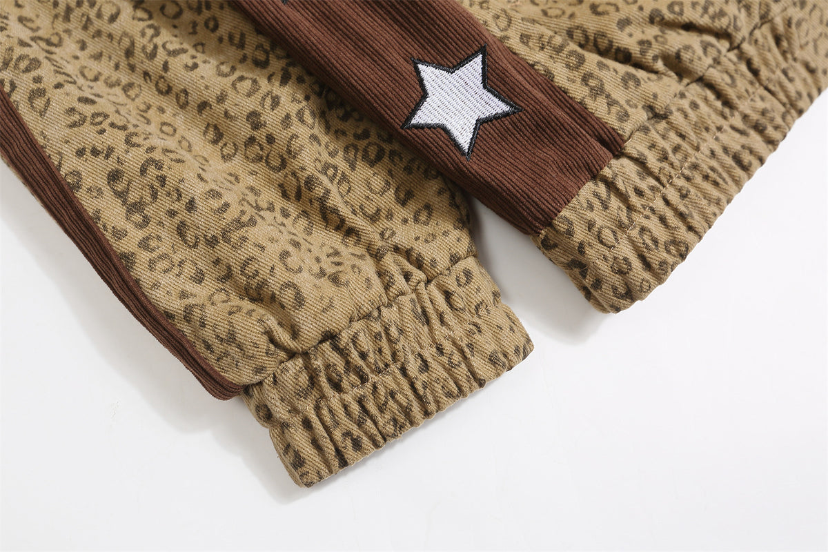 Retro contrast patchwork jacket