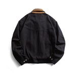 Patchwork lapel coat