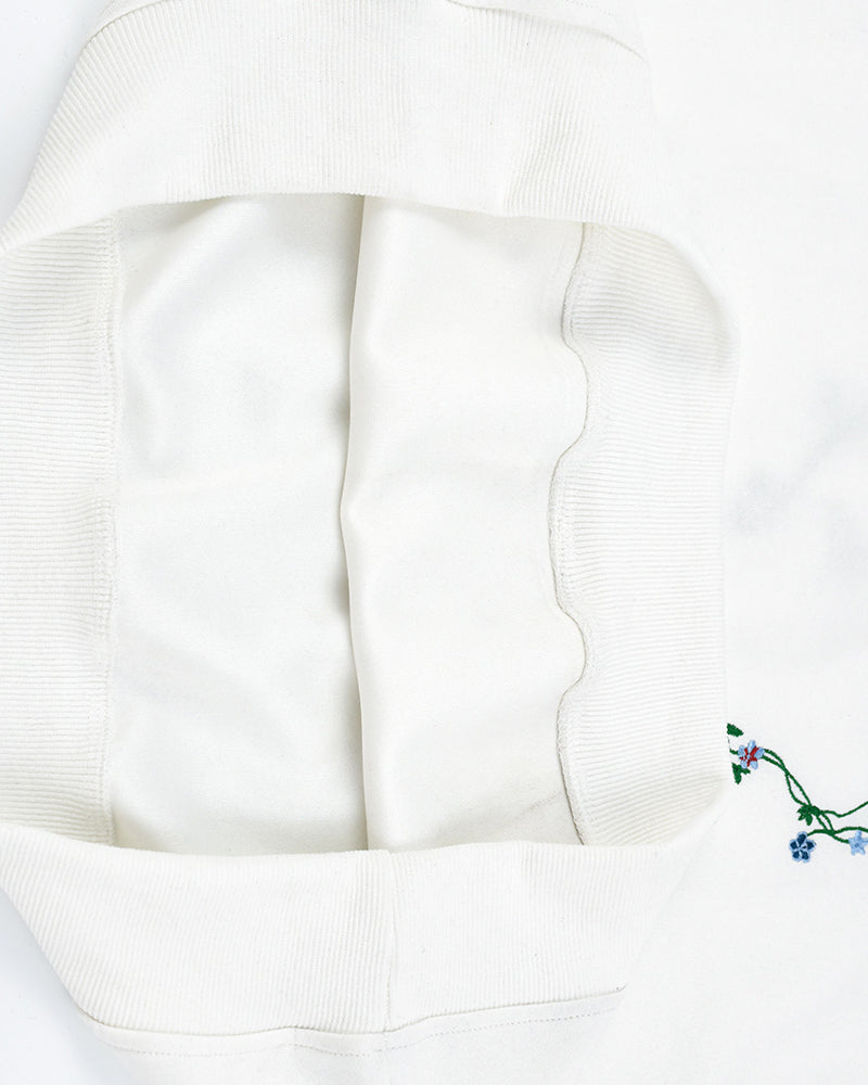 Floral embroidered sweatshirt hoodie