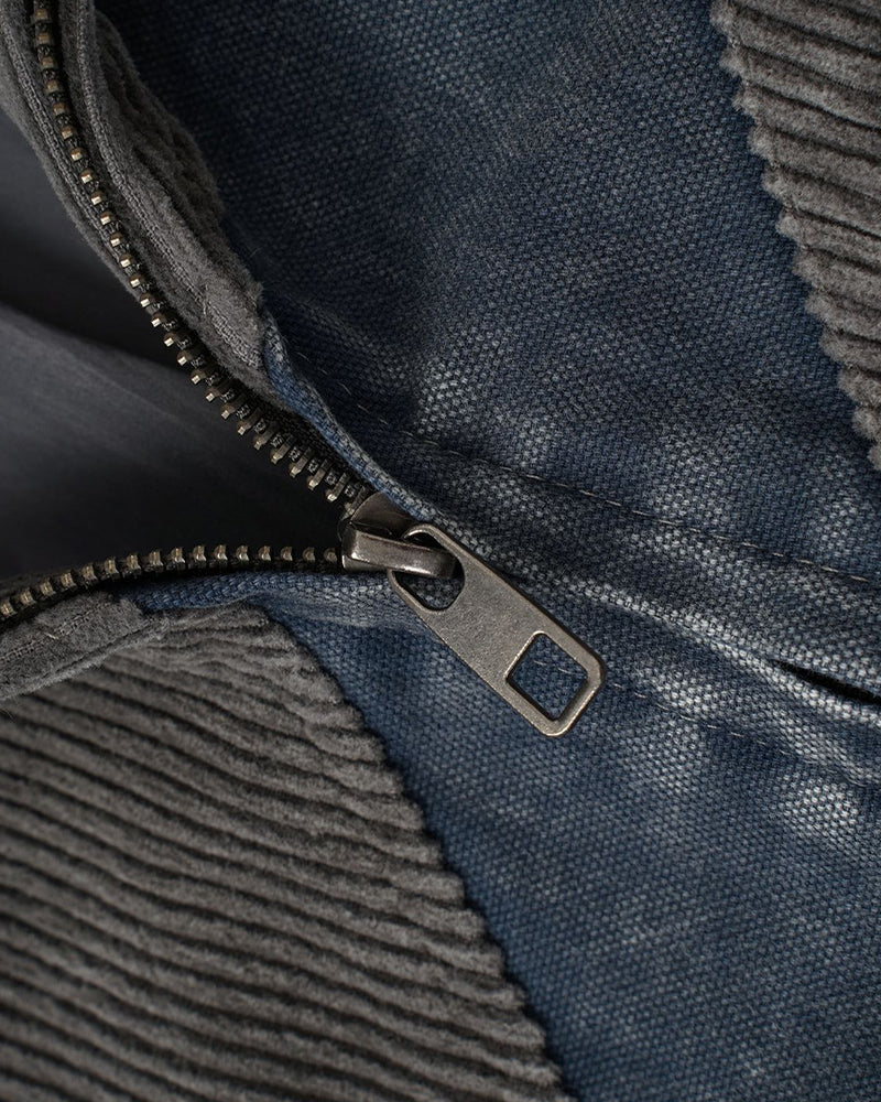 Contrast color patchwork casual jacket