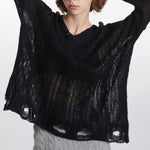 Lazy hollow knitted sweater (women's style)