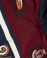 Embroidered stand-up collar coat