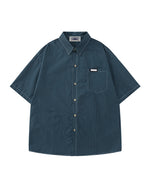 Simple plaid short-sleeved shirt