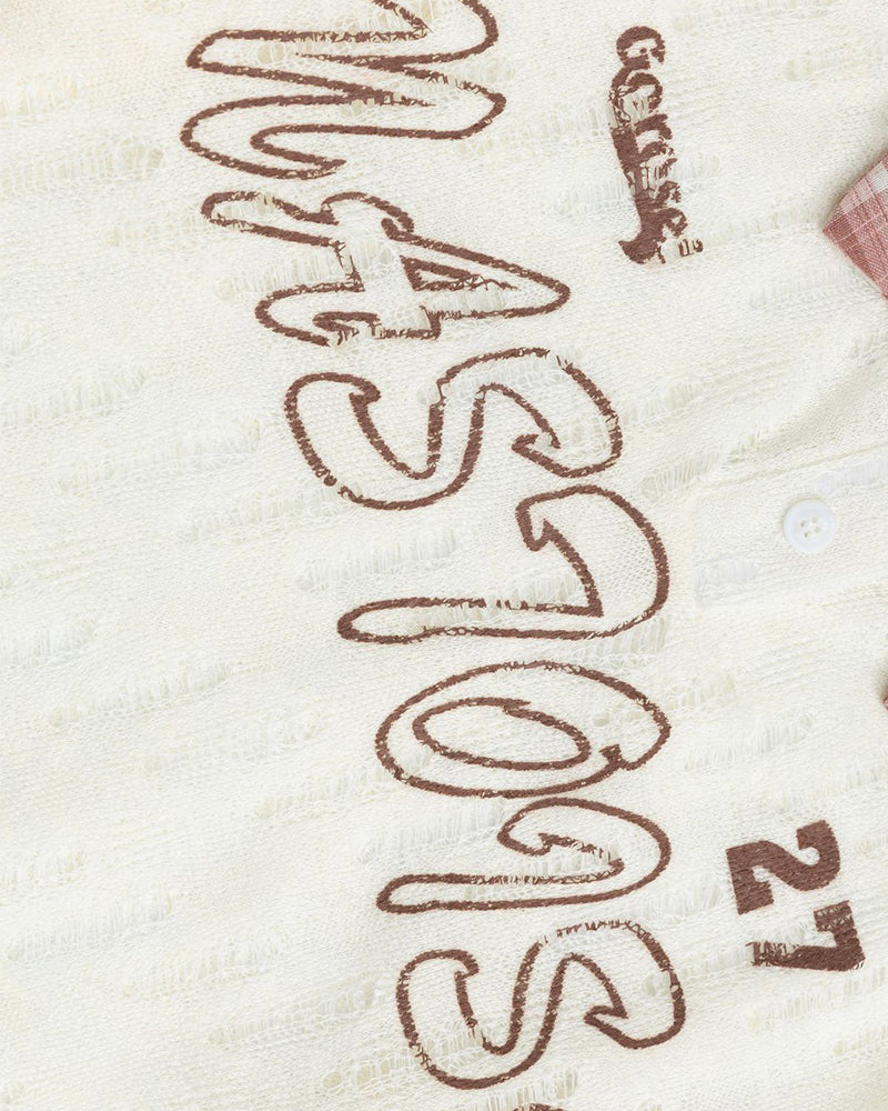 paneled plaid knitted sweater