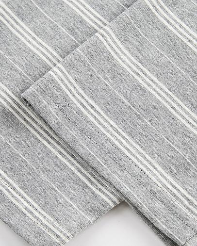 Retro letter lapel striped long sleeves