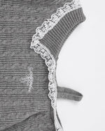 레이스 패널 니트 스웨터(여성용)