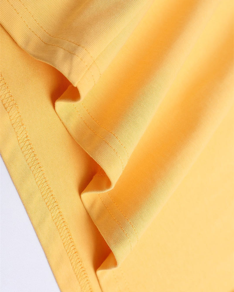 Retro contrast short sleeves