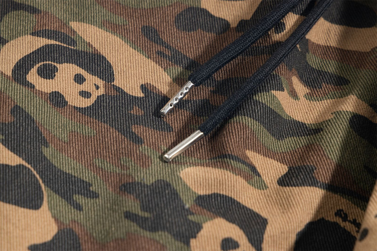 Vintage washed camouflage pants