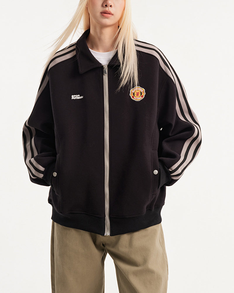 Striped three-stripe jacket