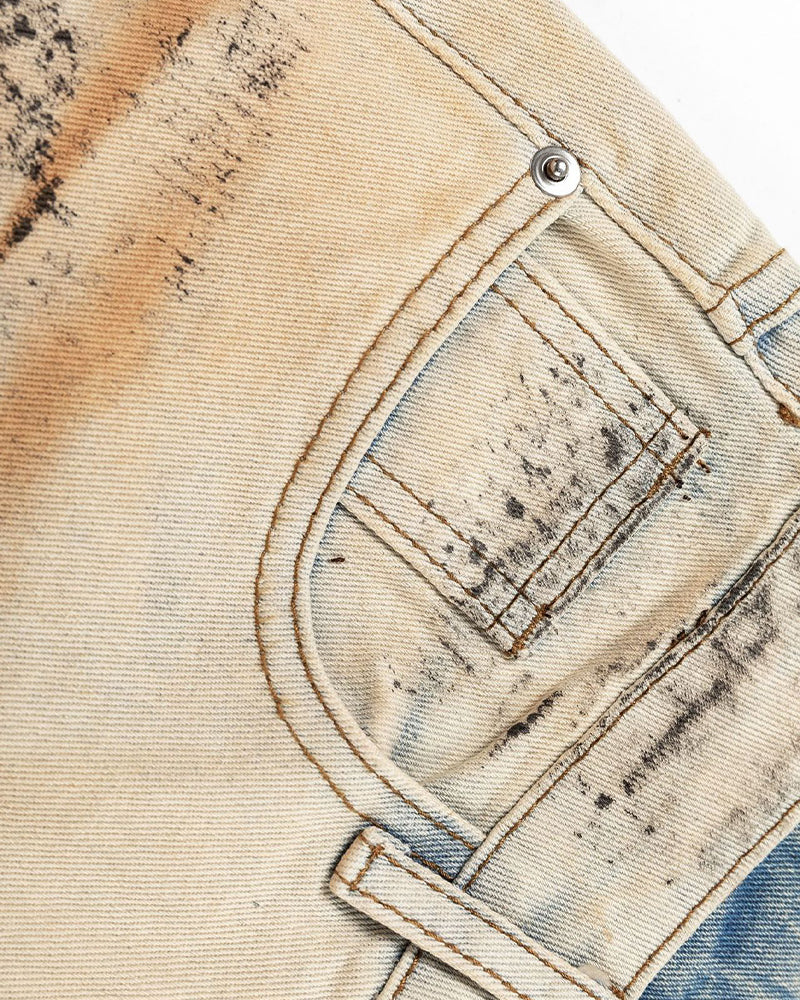 復古寬鬆牛仔長褲