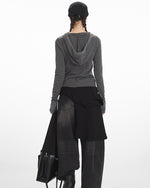 Slim-fit hooded long-sleeved top (women's)