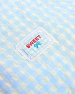 Solid color plaid short sleeve shirt