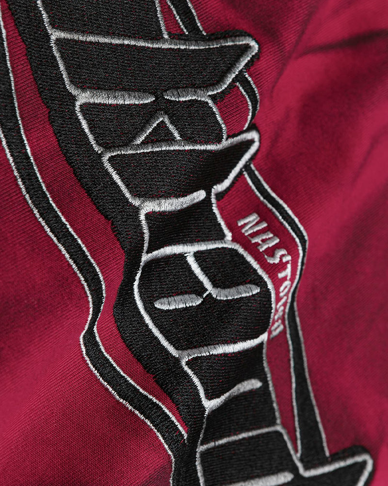 Tie-dye embroidered short sleeves