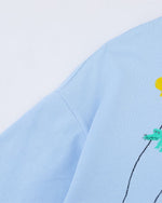 손으로 그린 나비 반팔