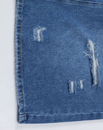 Vintage distressed denim shorts