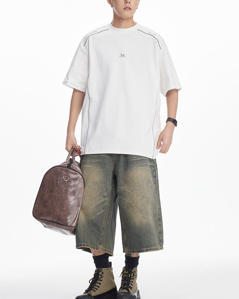 Loose and simple short sleeves