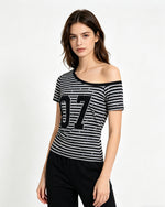 레트로 스트라이프 반팔