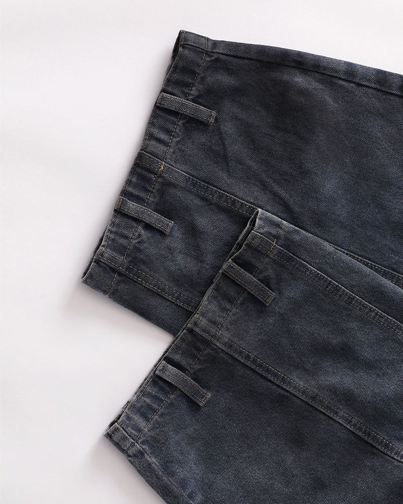 復古休閑牛仔長褲