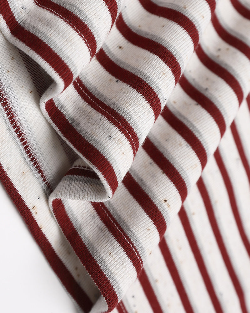 Striped embroidered polo long sleeves