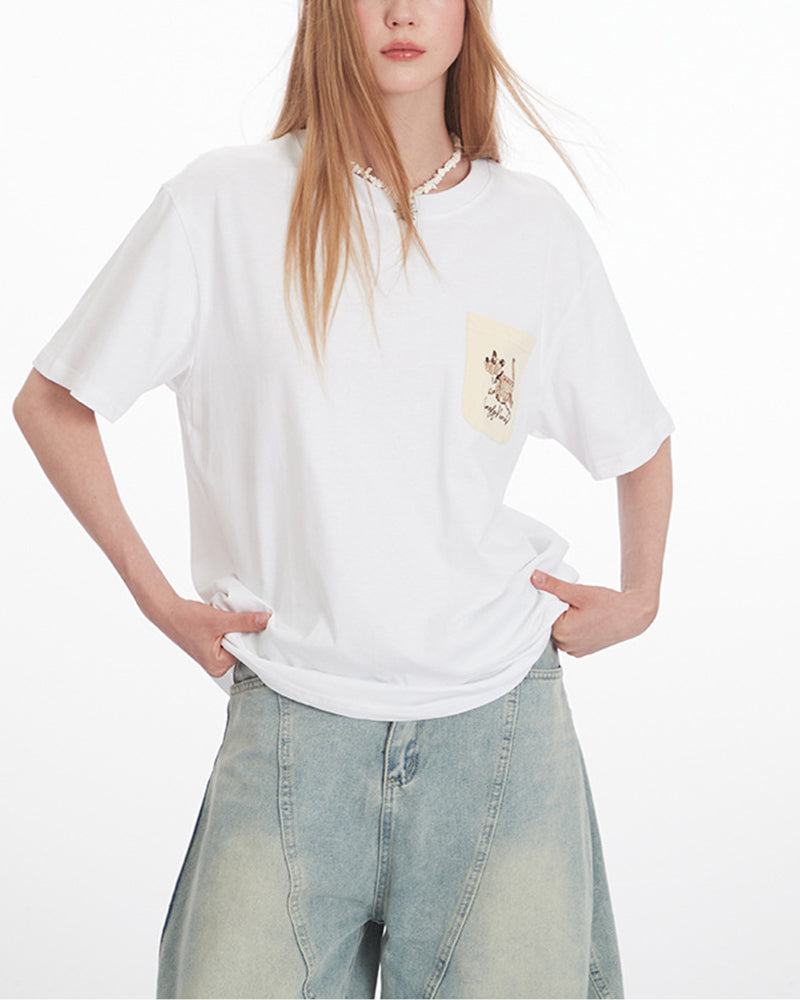 Embroidered casual short sleeves