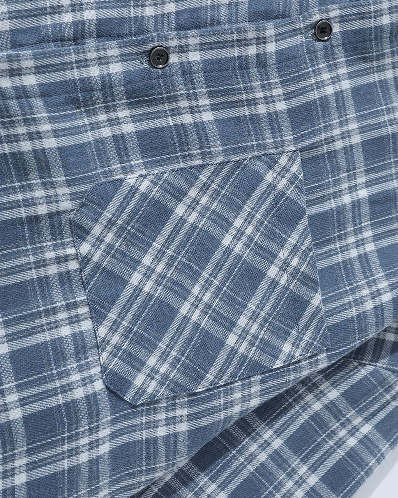 Plaid casual long-sleeved shirt