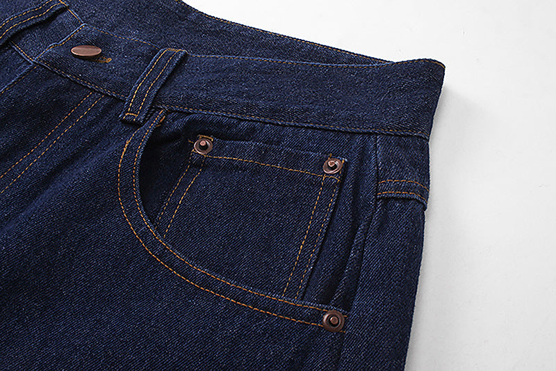 Cute patterned loose denim trousers Size:M