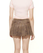 귀여운 탑스티치 짧은 소매