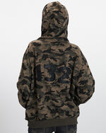 Retro camouflage hooded jacket