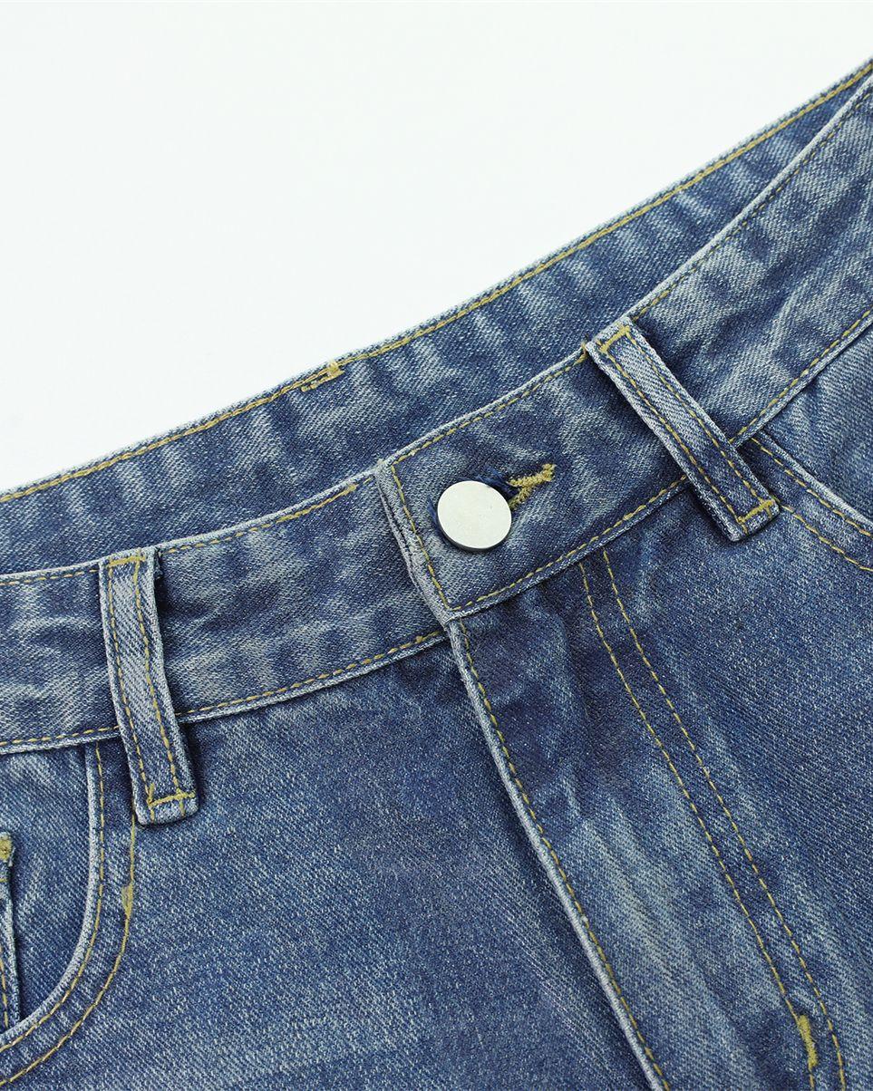 Heavy wash all-match jeans