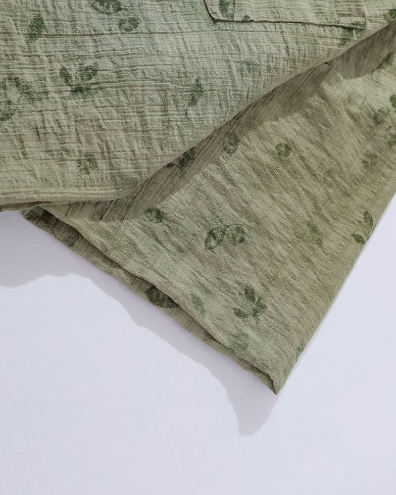 Floral short-sleeved shirt