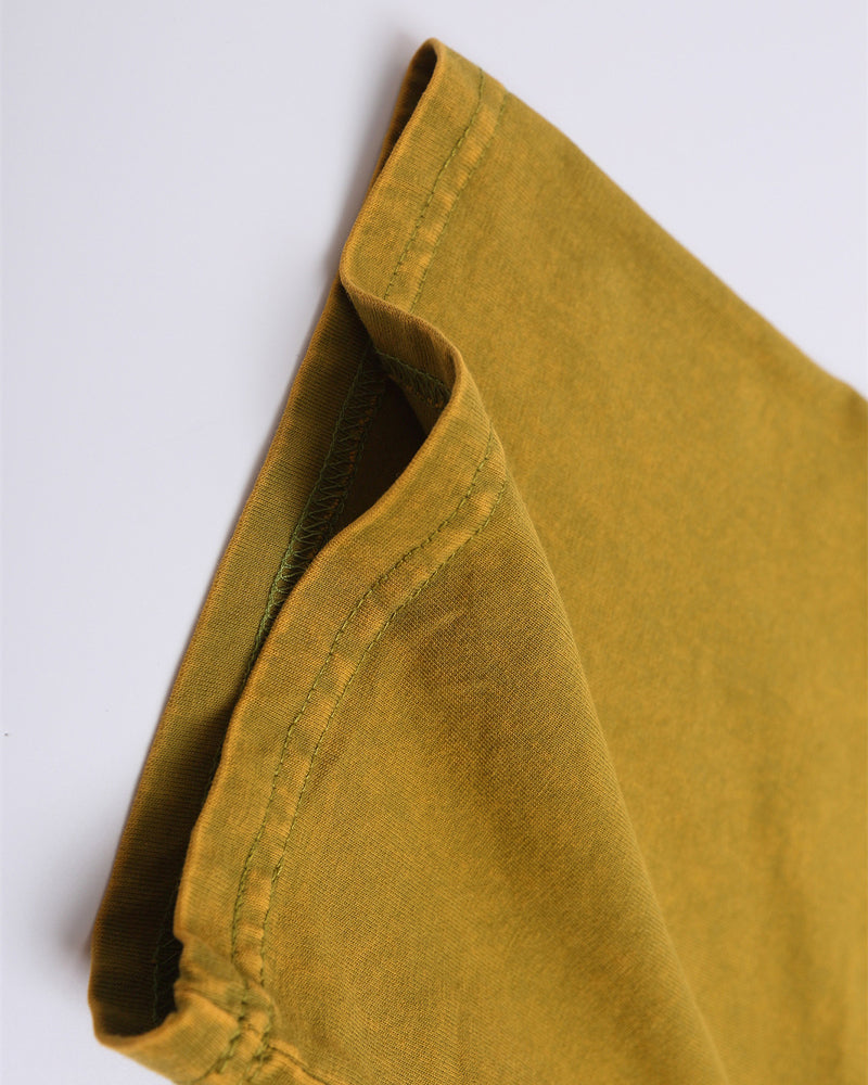 레트로 콘트라스트 래글런 반소매