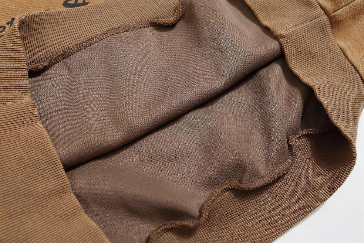 레트로 디스트레스드 폴로 스웨트셔츠