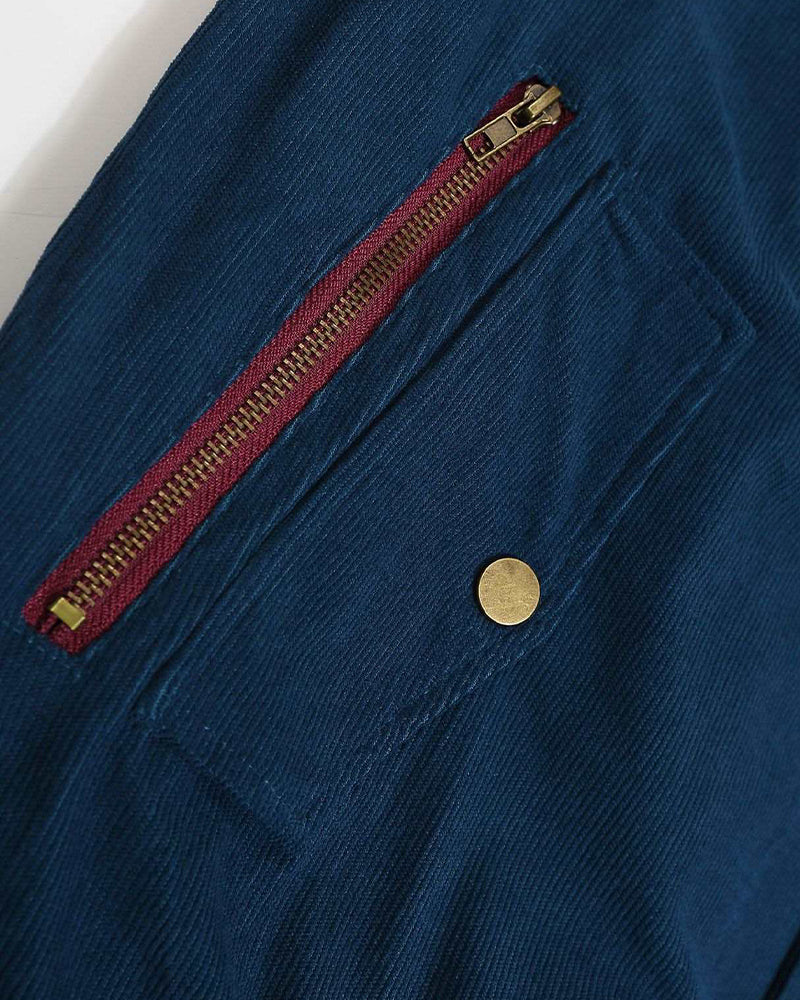 Versatile vintage embroidered lapel jacket