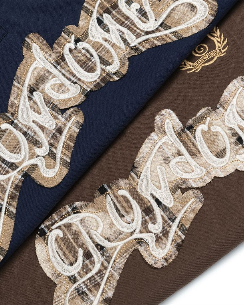 아플리케 문자 짧은 소매