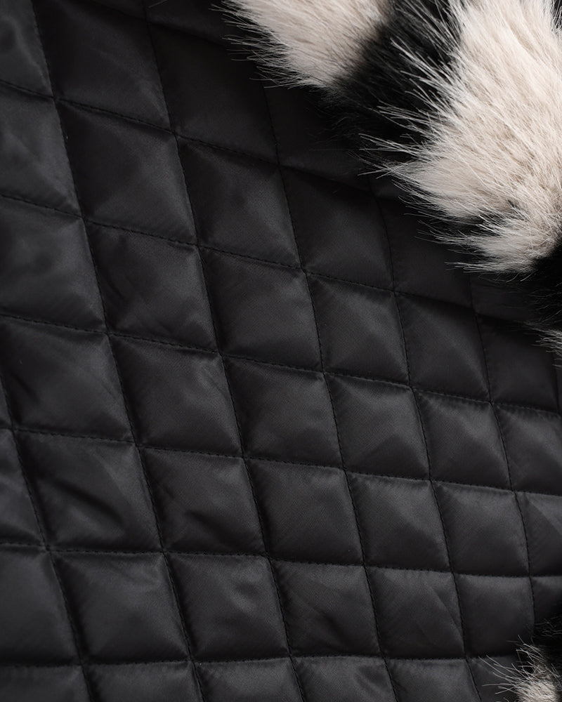 Zebra-print cotton coat