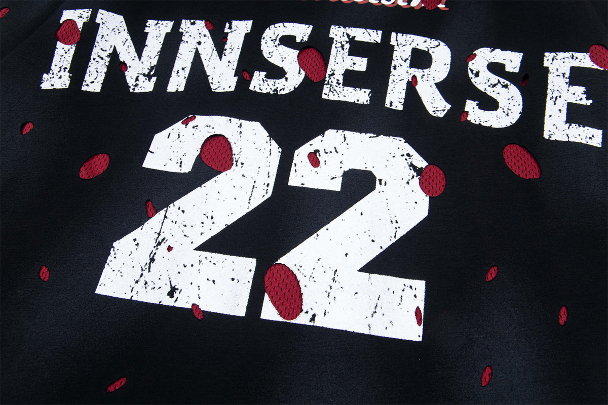 찢어진 통기성 가짜 투피스 저지